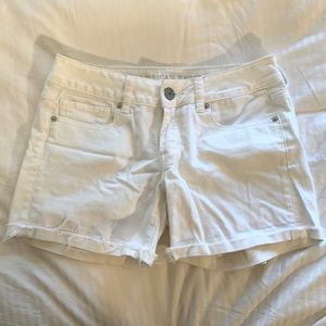 American Eagle White Jean Shorts